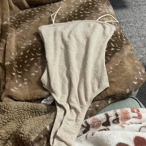 Cream sparkly bodysuit